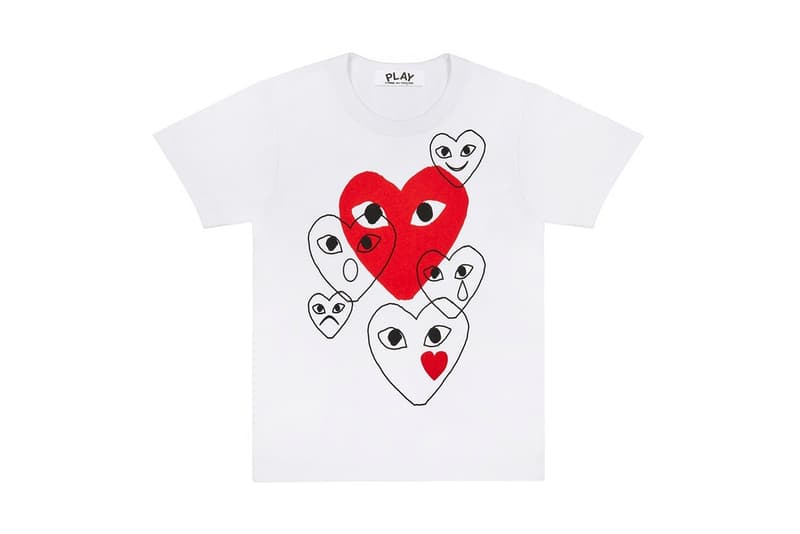 꼼데가르송 플레이 '이모지' 티셔츠 컬렉션 2017 comme des garcons play 'emoji' t shirt collection