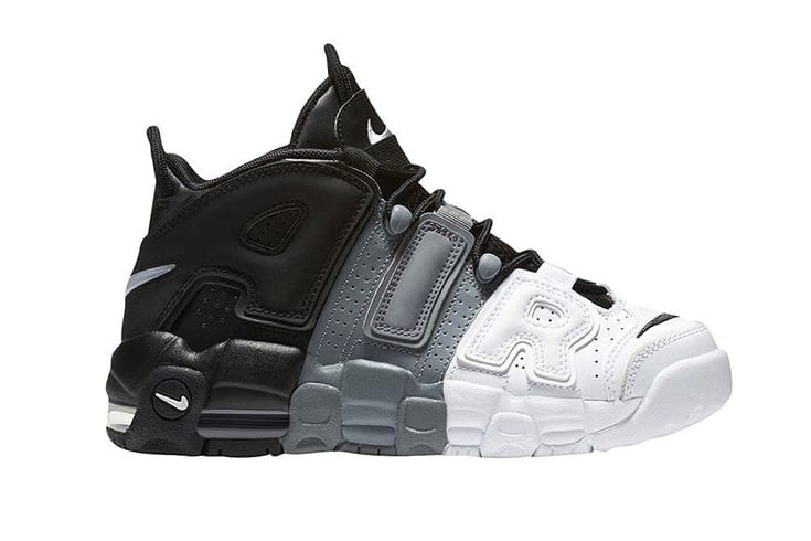 무채색을 뒤덮은 나이키 에어모어 업템포 '트라이-컬러'