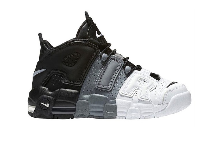 무채색을 뒤덮은 나이키 에어모어 업템포 '트라이-컬러'