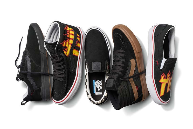 반스 쓰레셔 2017 협업 콜라보레이션 슬립온 스케이트하이 후드 티셔츠 Vans Thrasher Collaboration Sk8-Hi Pros Slip-On Pros all-new UltraRange Pro
