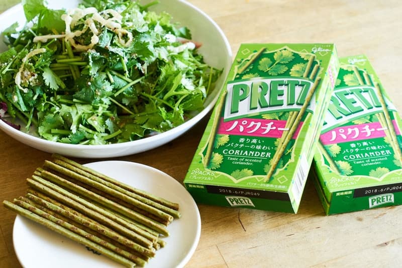 글리코 고수 맛 프렛츠 glico coriander pretz 2017