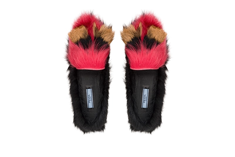프라다 가을, 겨울 털 모카신 컬렉션 prada fall, winter fur moccasin collection 2017