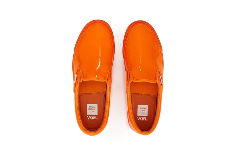 오프닝 세레모니 x 반스 슬립온 글로시 팩 opening ceremony vans slip on patent pack 2017