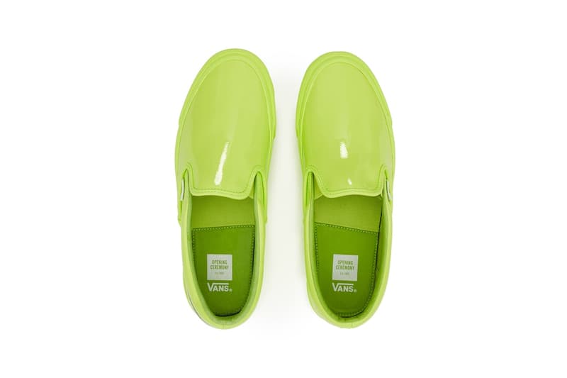 오프닝 세레모니 x 반스 슬립온 글로시 팩 opening ceremony vans slip on patent pack 2017
