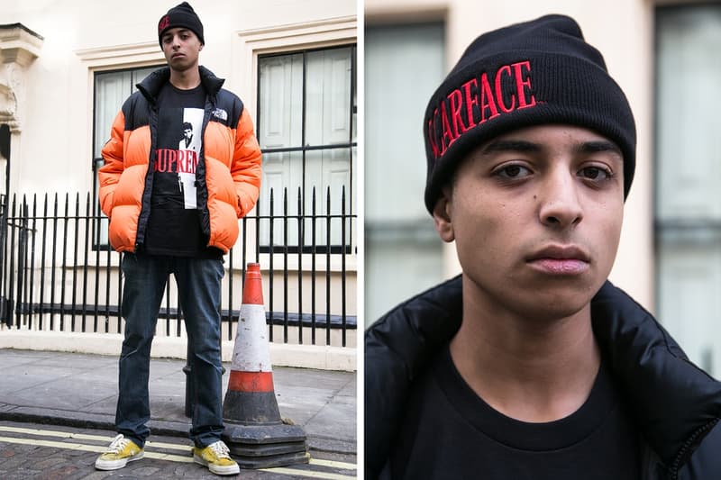 슈프림 스카페이스 협업 런던 발매 현장 스트릿스냅 2017 supreme scarface fall winter london drop street snap