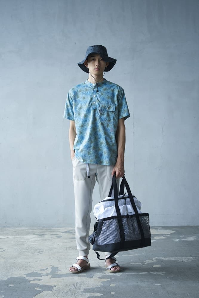 일본 아웃도어 브랜드 앤드 원더 2018 봄 여름 룩북 미스터포터 트리옵 japanese outdoor brand and wander spring summer collection lookbook mr porter triop