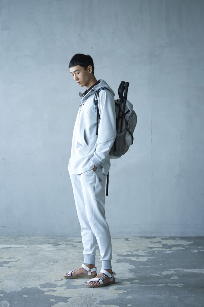 일본 아웃도어 브랜드 앤드 원더 2018 봄 여름 룩북 미스터포터 트리옵 japanese outdoor brand and wander spring summer collection lookbook mr porter triop