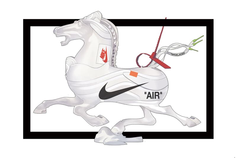 버질 아블로 x 나이키 '더 텐' AXJ 동양화 일러스트레이션 deal virgil abloh x nike the ten illustration 2017