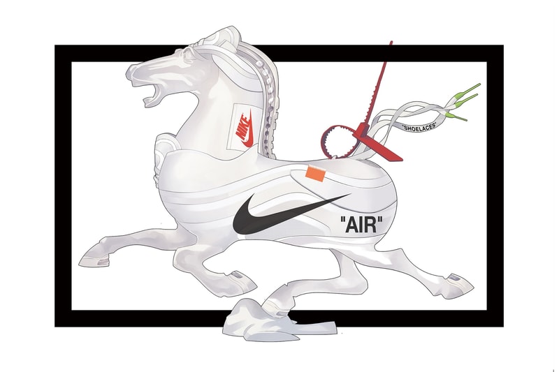 버질 아블로 x 나이키 '더 텐' AXJ 동양화 일러스트레이션 deal virgil abloh x nike the ten illustration 2017