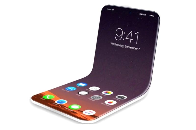 애플 폴더폰 접이식 디스플레이 foldable iphone patent 2017