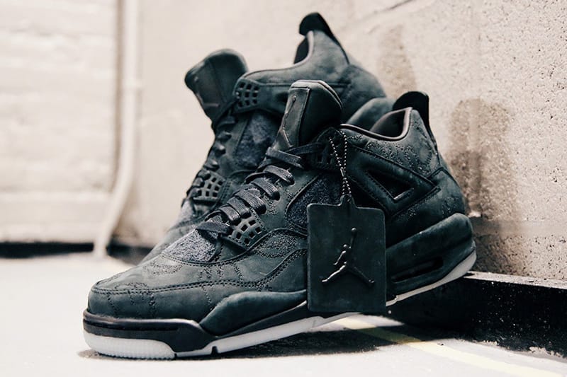 카우스 x 에어 조던 4 '블랙' 상세 제품 & 패키지 사진