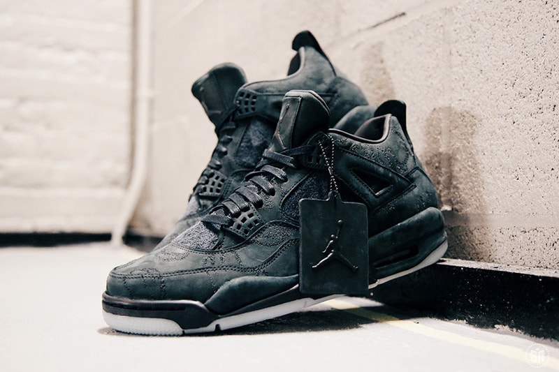 카우스 x 에어 조던 4 '블랙' 상세 제품 & 패키지 사진 2017 kaws air jordan black