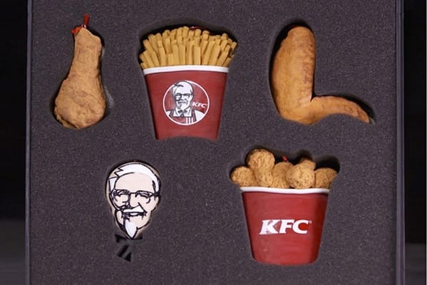 KFC 뉴질랜드의 프라이드 치킨 크리스마스 장식품
