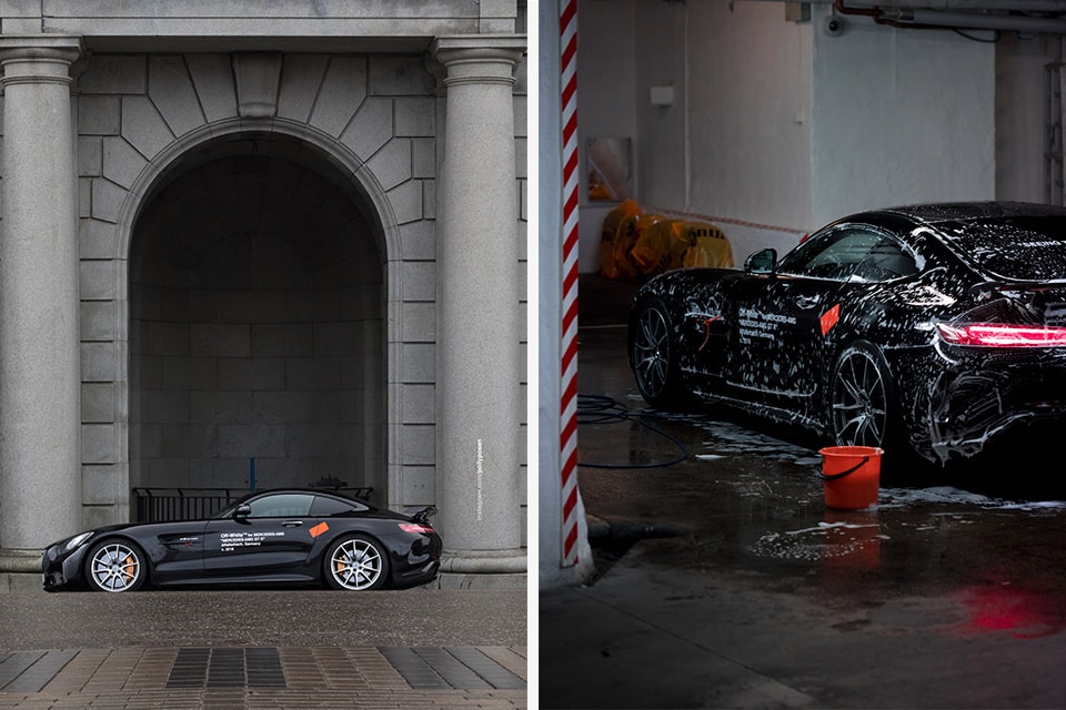오프 화이트 x 메르세데스-AMG GT R 협업 off white x mercedes collaboration 2017