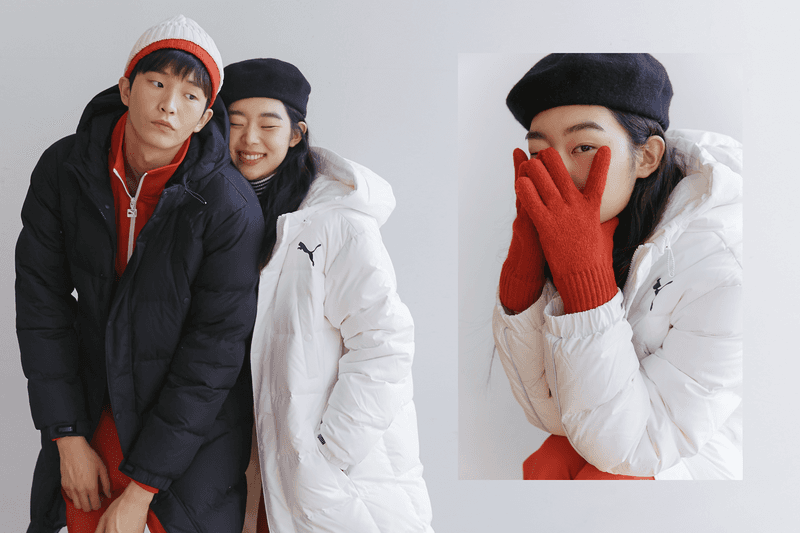 눈길을 사로잡는 푸마 롱패딩 스타일링 2017 겨울 puma winter jaket styling