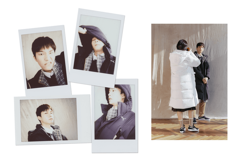 눈길을 사로잡는 푸마 롱패딩 스타일링 2017 겨울 puma winter jaket styling