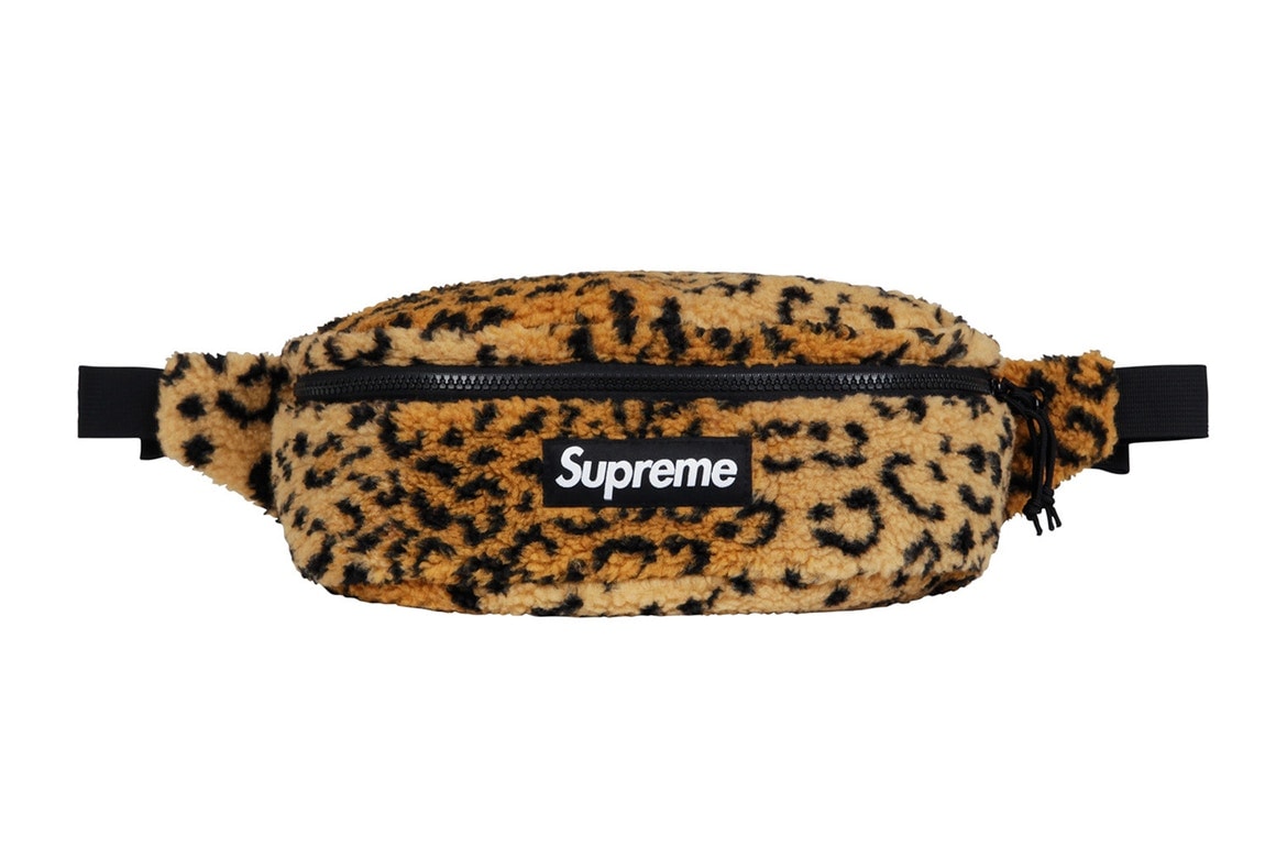 슈프림 레오퍼드 플리스 페니백 웨이스트 백 백팩 가방 2017 supreme leopard fleece waist bag backpack