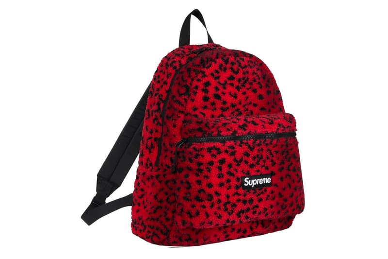 슈프림 레오퍼드 플리스 페니백 웨이스트 백 백팩 가방 2017 supreme leopard fleece waist bag backpack