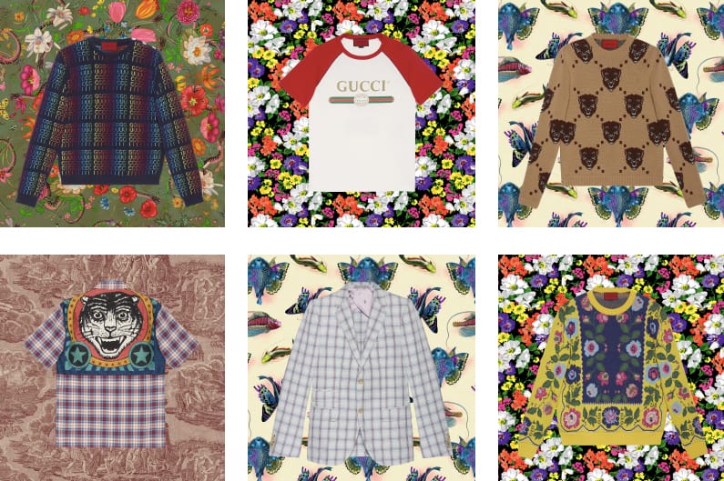 구찌의 도버 스트릿 마켓 한정 컬렉션