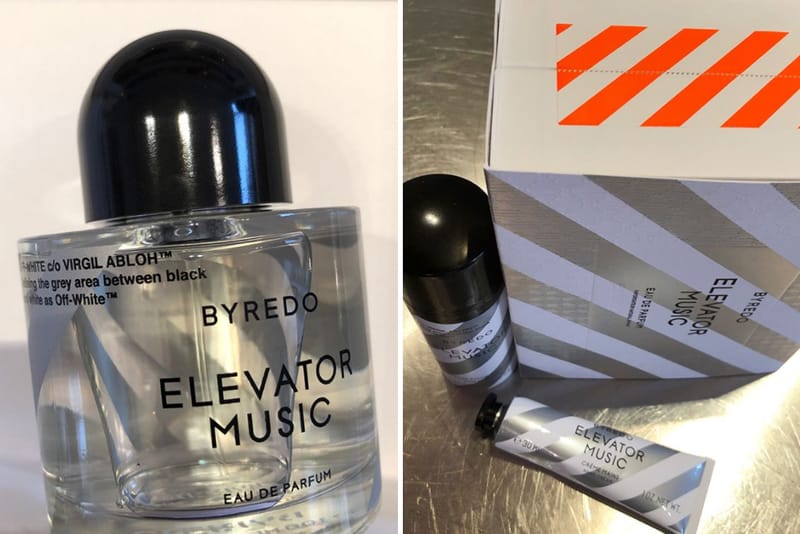 오프 화이트 x 바이레도 '엘리베이터 뮤직' 협업 유출