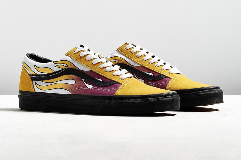 반스 불꽃 올드스쿨 슬립온 2018 vans flames old skool slip on