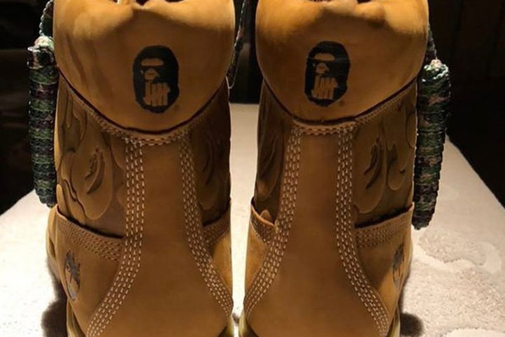 베이프 x 언디피티드 x 팀버랜드 6인치 부츠 상세 사진 유출