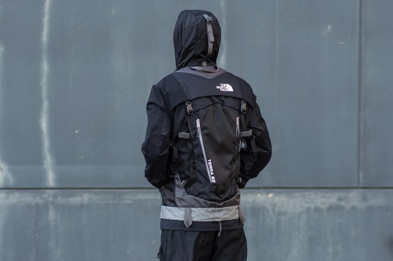 노스페이스 x 준야 와타나베 맨 '재킷 백팩 하이브리드' 검은색 포착 2018 north face junya watanabe man