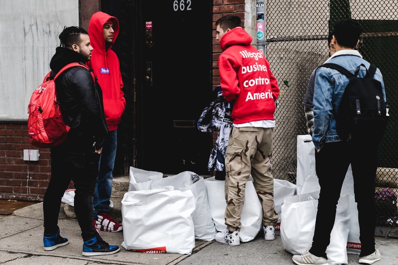 슈프림 뉴욕 런던 2018 봄 여름 스트릿 스냅 발매 현장 supreme new york london spring summer first drop