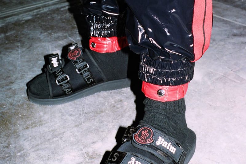 몽클레르 '지니어스'의 팜 엔젤스 x 수이코크 샌들