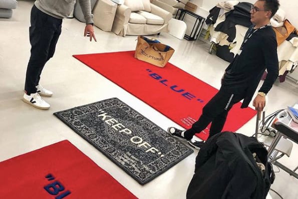 새로운 오프 화이트 x 이케아 카펫 색상 유출