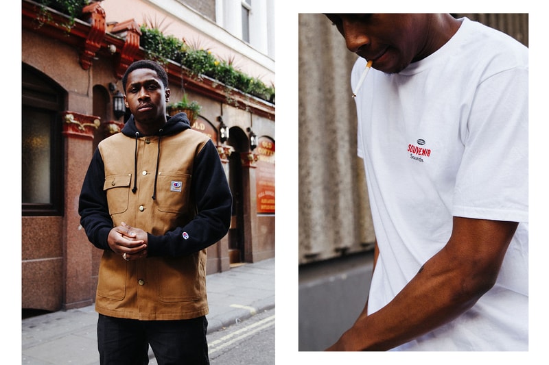 챔피온 x 칼하트 '챔파트' 재킷 souvenir works carhartt champion souvenir sounds volume 1 lookbook