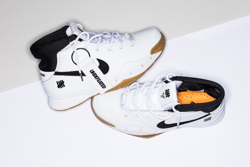 언디피티드 x 나이키 코비 1 '프로트로' 화이트 검 undefeated nike kobe 1 protro white gum 2018