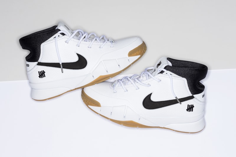 언디피티드 x 나이키 코비 1 '프로트로' 화이트 검 undefeated nike kobe 1 protro white gum 2018
