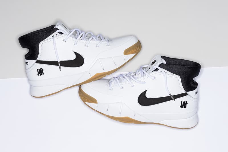 언디피티드 x 나이키 코비 1 '프로트로' 화이트 검 undefeated nike kobe 1 protro white gum 2018