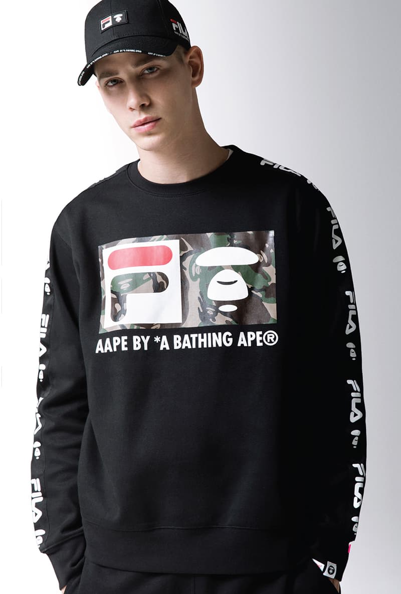 에이프 바이 베이프 휠라 차이나 협업 룩북 제품군 2018 aape by bape fila china collaboration