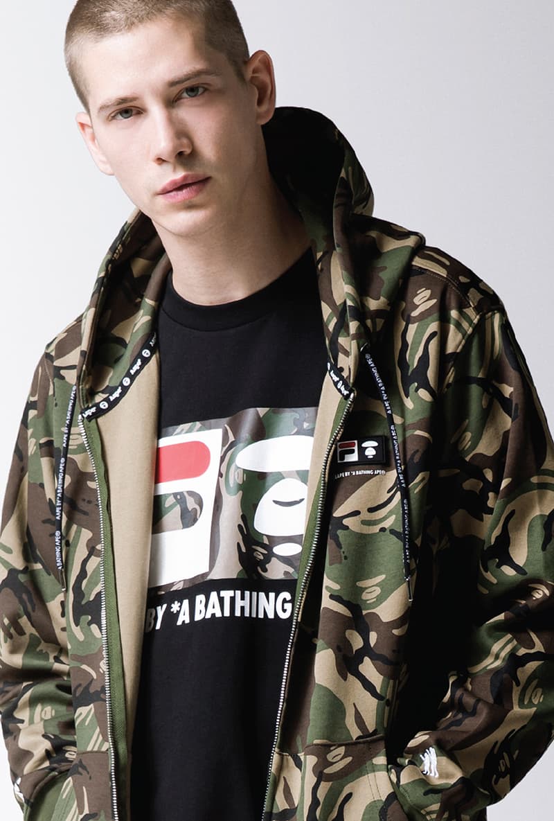 에이프 바이 베이프 휠라 차이나 협업 룩북 제품군 2018 aape by bape fila china collaboration