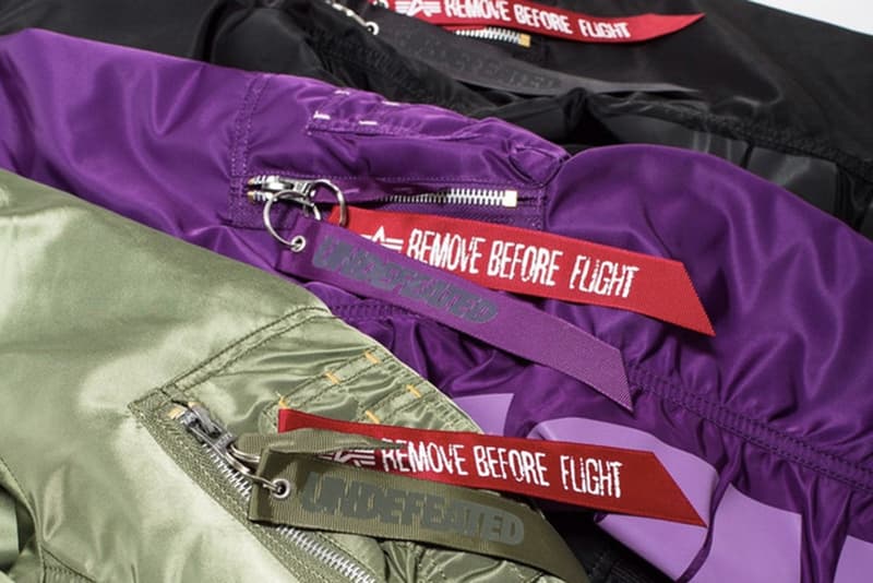 언디피티드 x 알파 인더스트리 MA-1 신상 3종 alpha industries x undefeated ma 1 2018