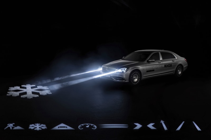 메르세데스-마이바흐 빔 프로젝트형 안전 헤드라이트 mercedes maybach digital light intelligent headlights 2018
