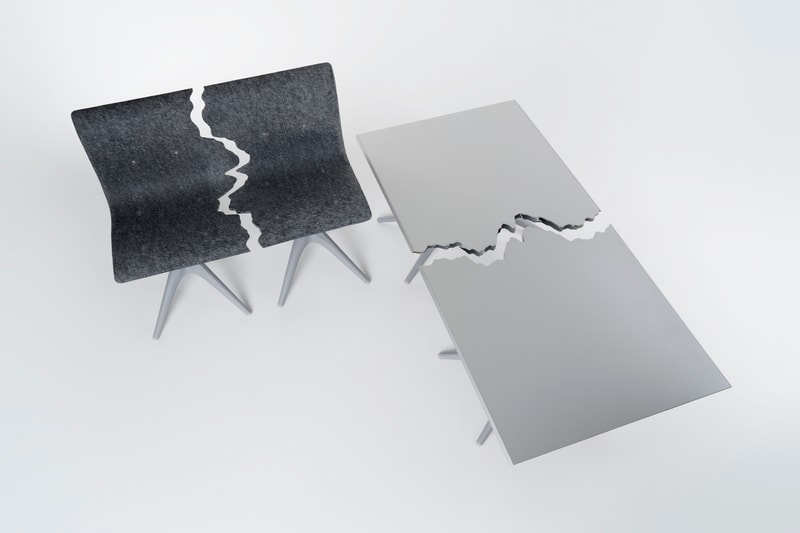 스나키텍처 x 펜타토닉 'Fractured' 가구 컬렉션 snarkitecture pentatonic fractured collection 2018