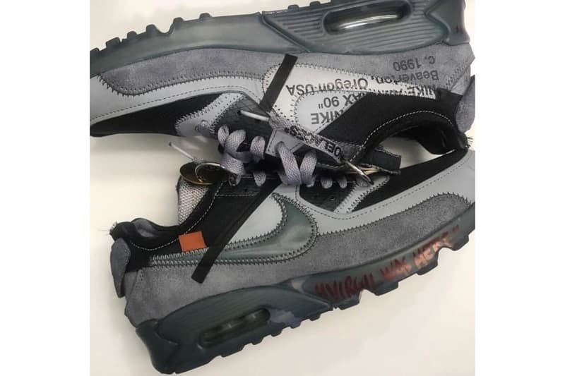 버질 아블로 x 나이키 '회색' 에어맥스 90 발매 정보 2018 Virgil Abloh Nike grey Air Max teaser