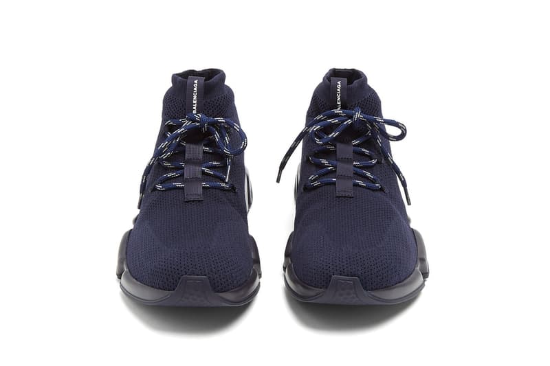 발렌시아가 레이스업 스피드 트레이너 네이비 balenciaga lace up speed trainer navy release 2018