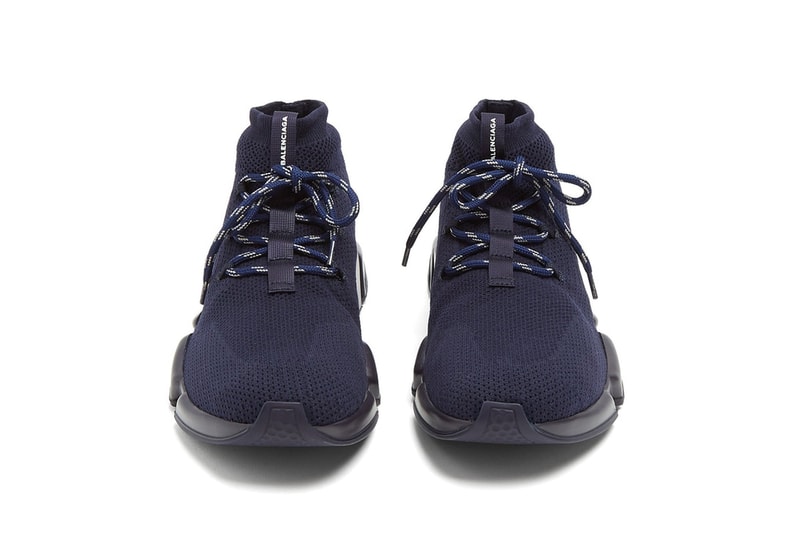 발렌시아가 레이스업 스피드 트레이너 네이비 balenciaga lace up speed trainer navy release 2018