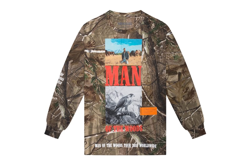 헤론 프레스턴이 디자인한 저스틴 팀버레이크의 'Man of the Woods' 굿즈