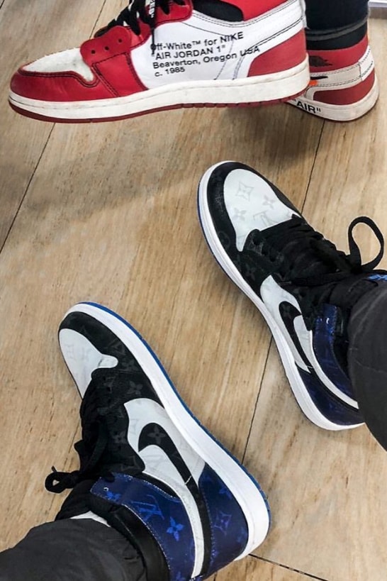 킴 존스가 공개한 루이비통 모노그램 프라그먼트 디자인 x 에어 조던 1 2018 kim jones louis vuitton fragment design air jordan