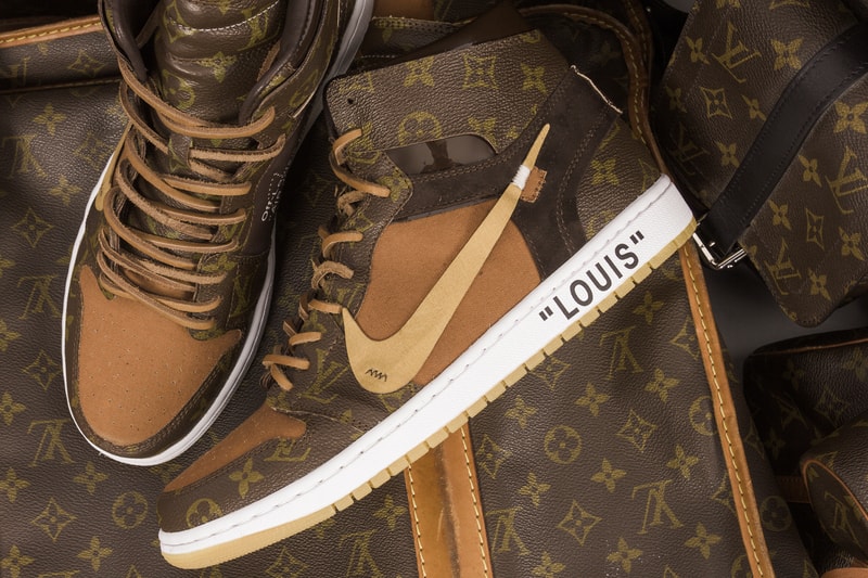 루이비통 오프 화이트 에어 조던 1 '오프 루이' 커스텀 운동화 air jordan 1 off louis custom
