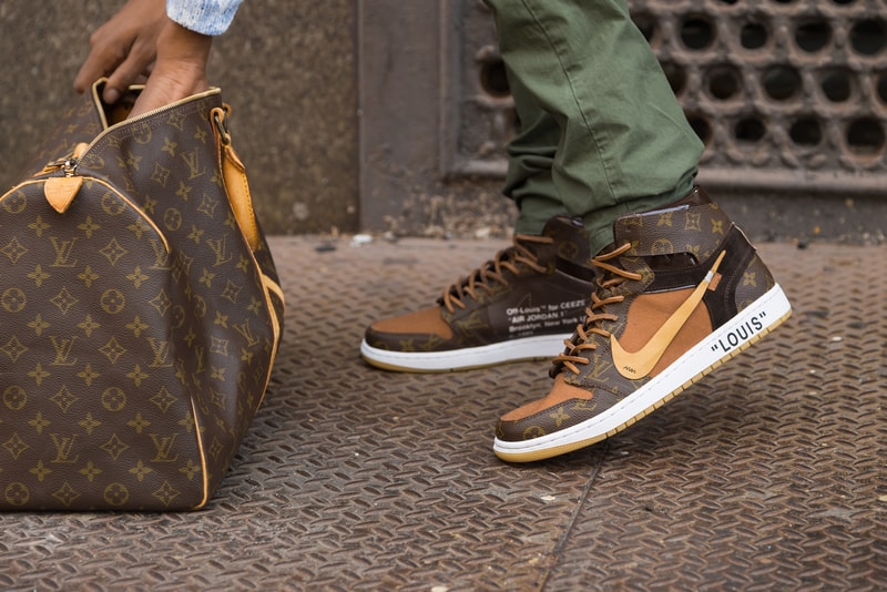 루이비통 오프 화이트 에어 조던 1 '오프 루이' 커스텀 운동화 air jordan 1 off louis custom