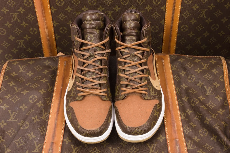 루이비통 오프 화이트 에어 조던 1 '오프 루이' 커스텀 운동화 air jordan 1 off louis custom