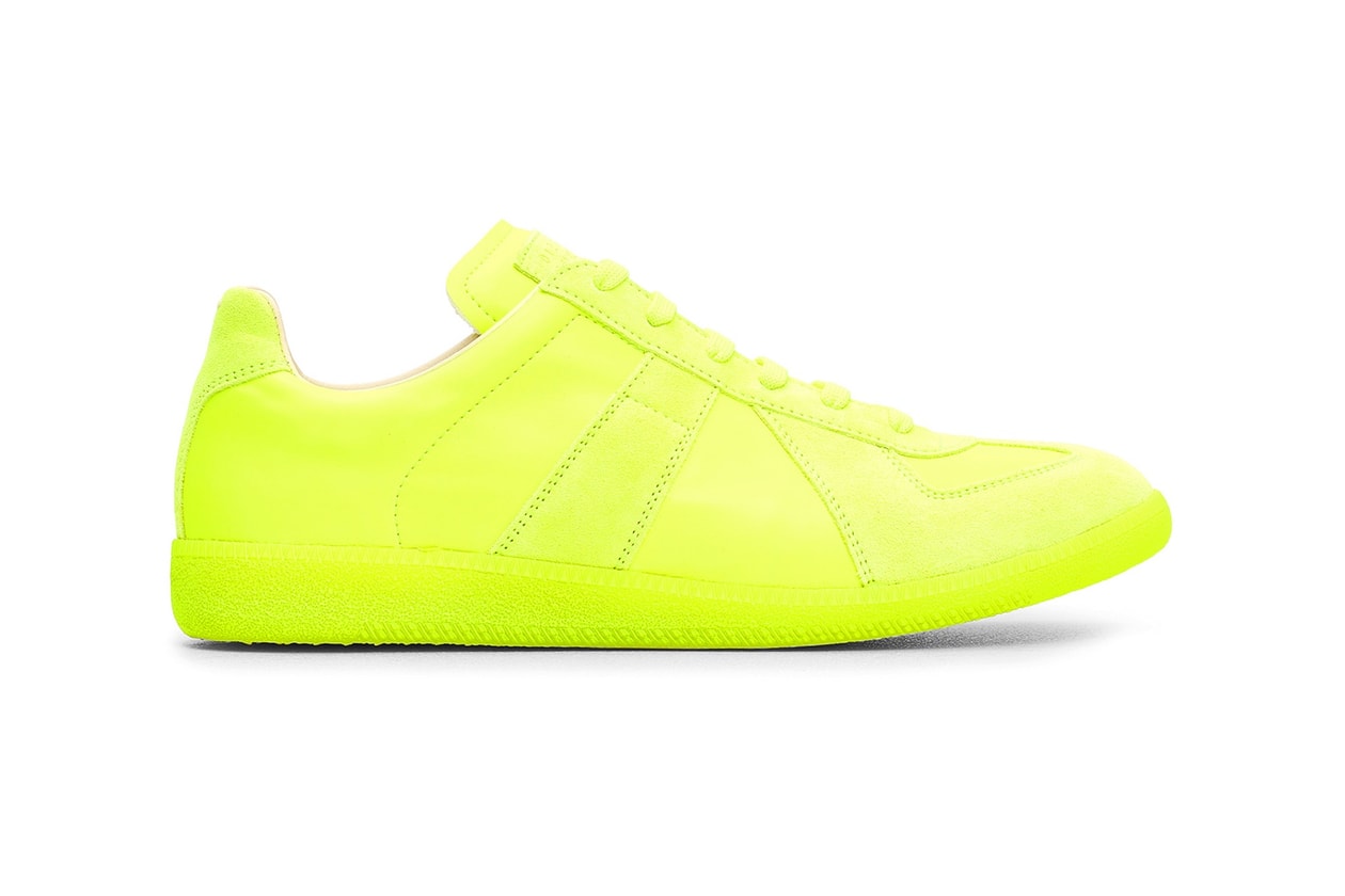 메종 마르지엘라 '형광' 레플리카 & 리복 클래식 레더 2.0 '야광' 2018 maison margiela neon yellow replica reebok classic leather glow in the dark