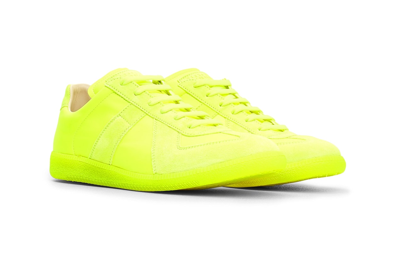 메종 마르지엘라 '형광' 레플리카 & 리복 클래식 레더 2.0 '야광' 2018 maison margiela neon yellow replica reebok classic leather glow in the dark