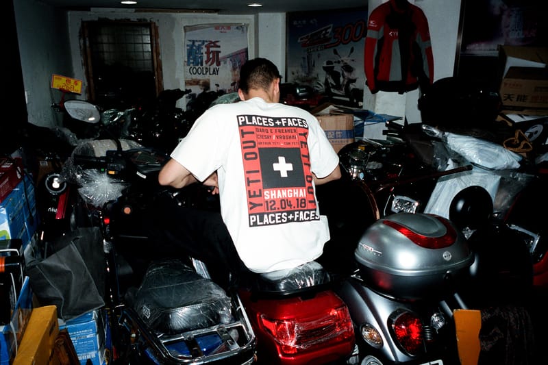 플레이시스 플러스 페이시스 x 예티 아웃 '상해 세션' 한정 티셔츠